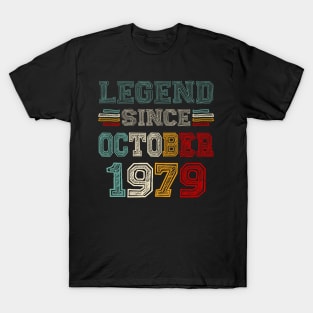 44 Years Old Legend Since October 1979 44th Birthday T-Shirt